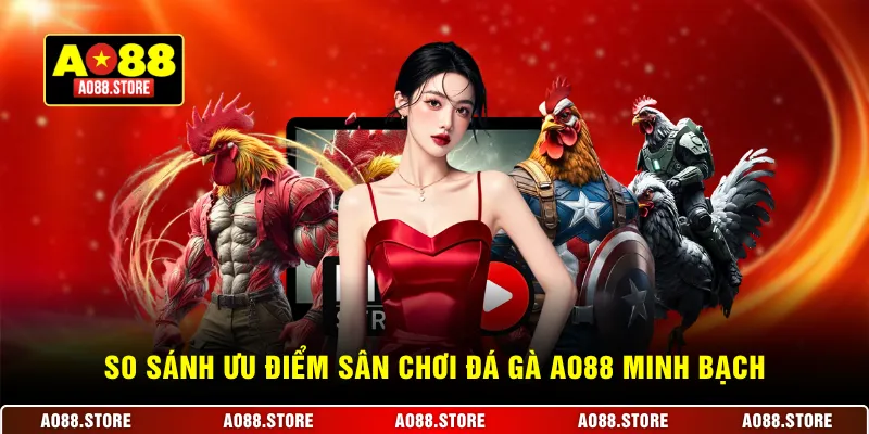 So sánh ưu điểm sân chơi đá gà AO88 minh bạch